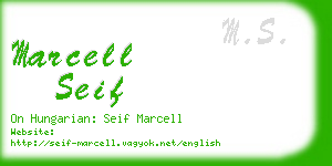 marcell seif business card